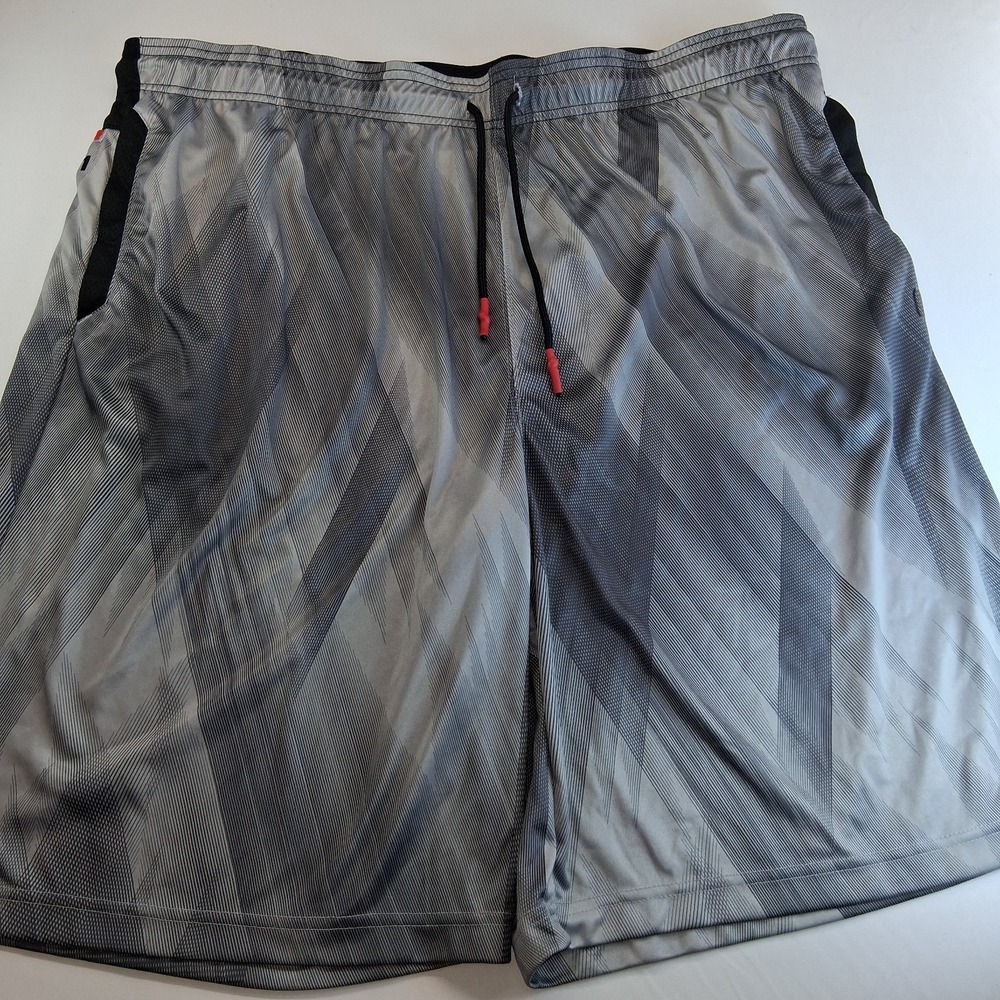REEBOK Mens 2XL Gray Basketball Shorts Gym Training